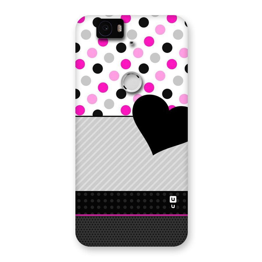 Heart Polka Stripes Back Case for Google Nexus-6P