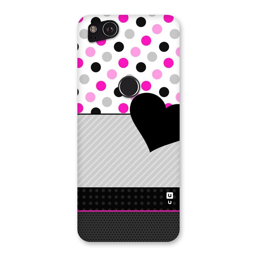 Heart Polka Stripes Back Case for Google Pixel 2