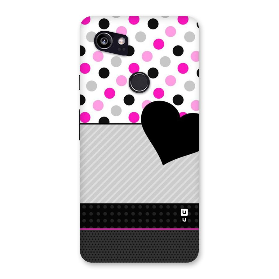 Heart Polka Stripes Back Case for Google Pixel 2 XL