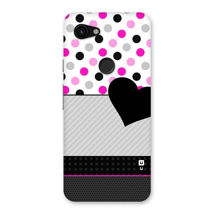 Heart Polka Stripes Back Case for Google Pixel 3a