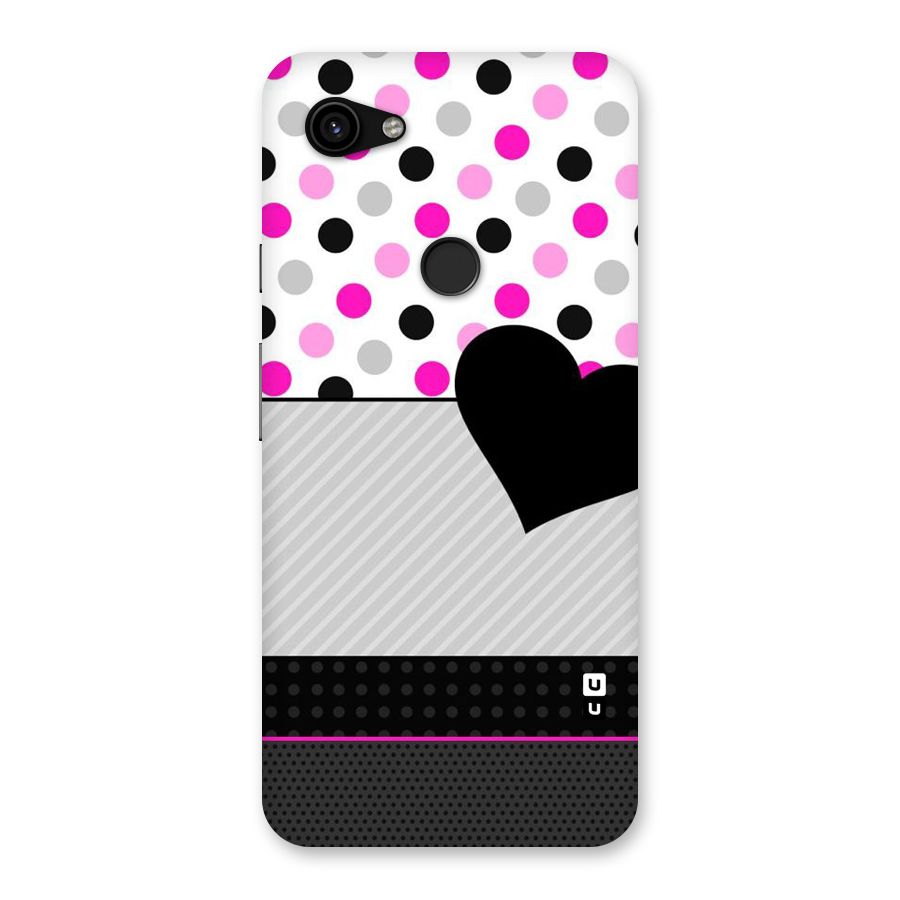 Heart Polka Stripes Back Case for Google Pixel 3a XL