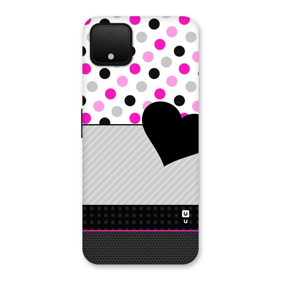 Heart Polka Stripes Back Case for Google Pixel 4 XL