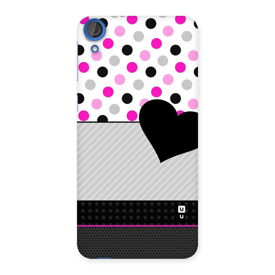Heart Polka Stripes Back Case for HTC Desire 820