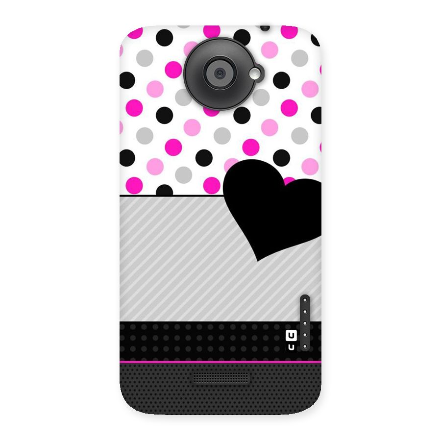 Heart Polka Stripes Back Case for HTC One X