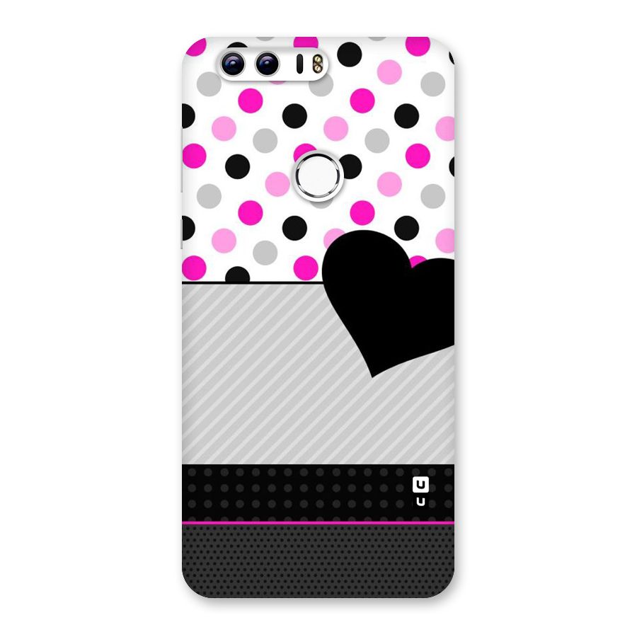 Heart Polka Stripes Back Case for Honor 8