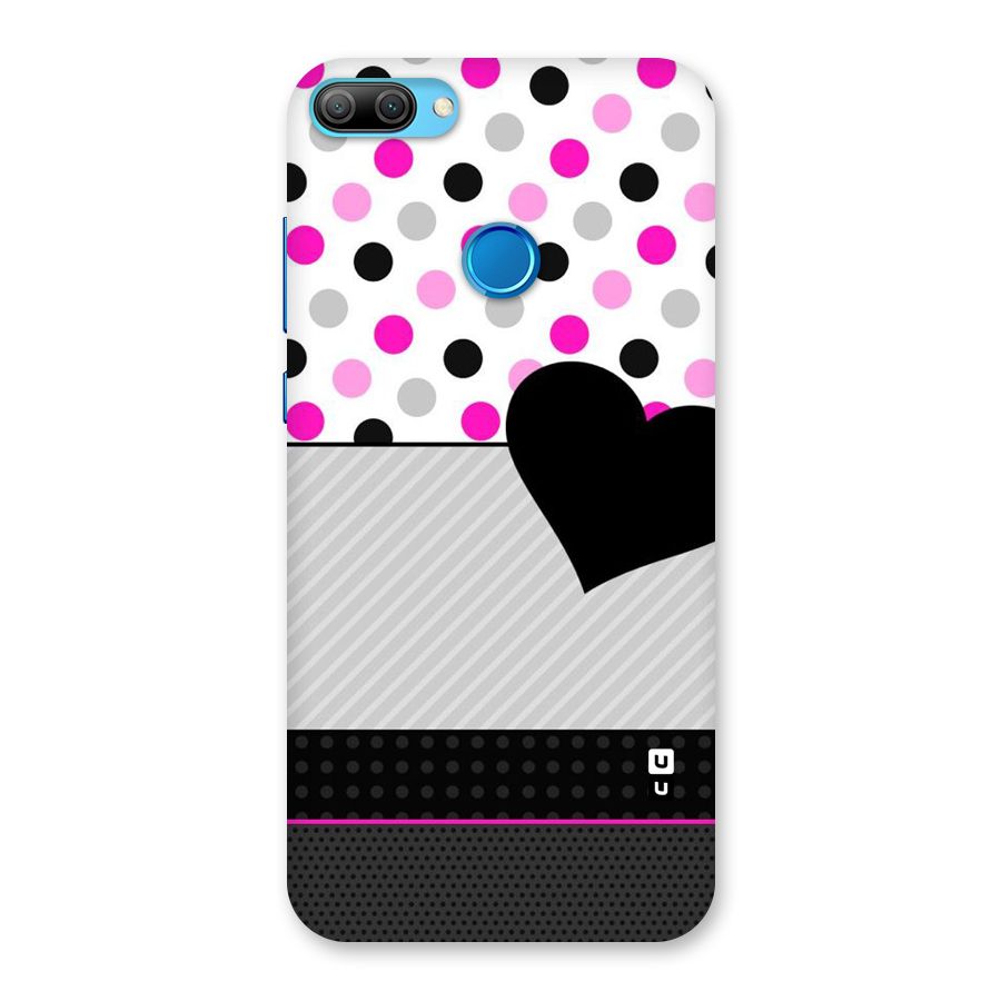 Heart Polka Stripes Back Case for Honor 9N