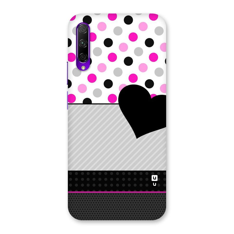 Heart Polka Stripes Back Case for Honor 9X Pro