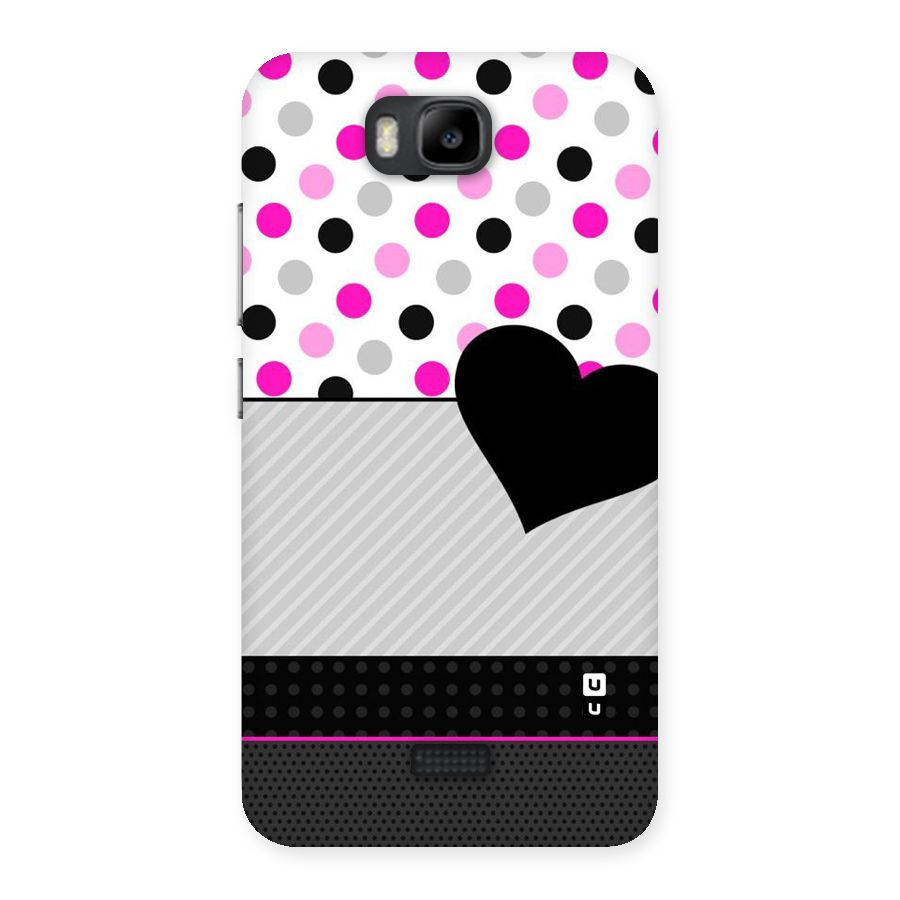Heart Polka Stripes Back Case for Honor Bee