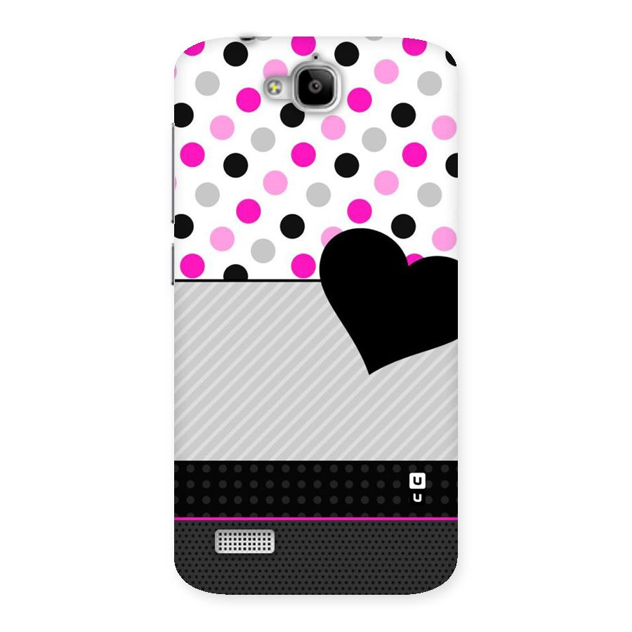 Heart Polka Stripes Back Case for Honor Holly