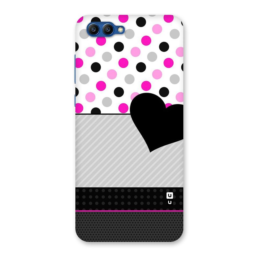 Heart Polka Stripes Back Case for Honor View 10