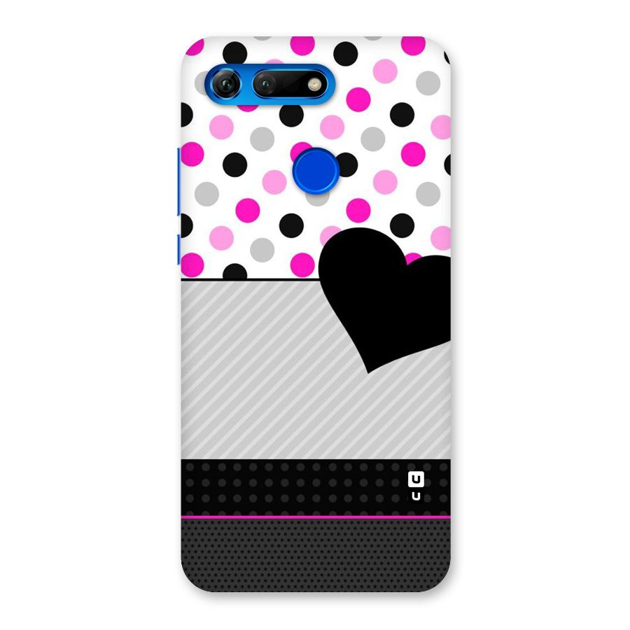 Heart Polka Stripes Back Case for Honor View 20