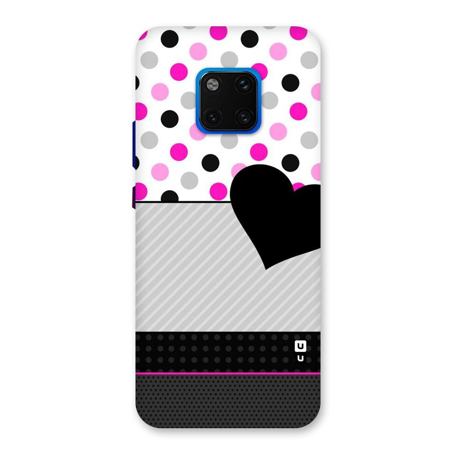 Heart Polka Stripes Back Case for Huawei Mate 20 Pro