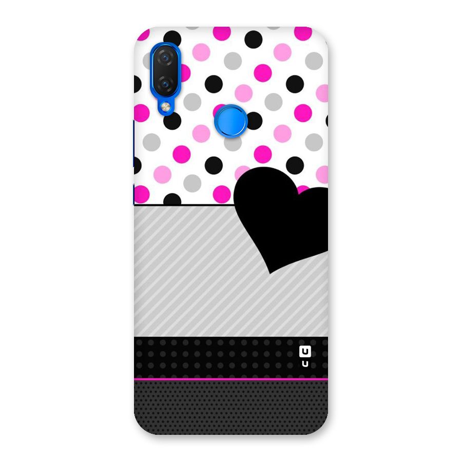 Heart Polka Stripes Back Case for Huawei P Smart+