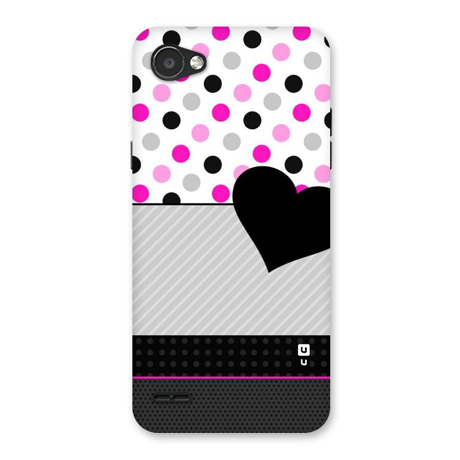 Heart Polka Stripes Back Case for LG Q6
