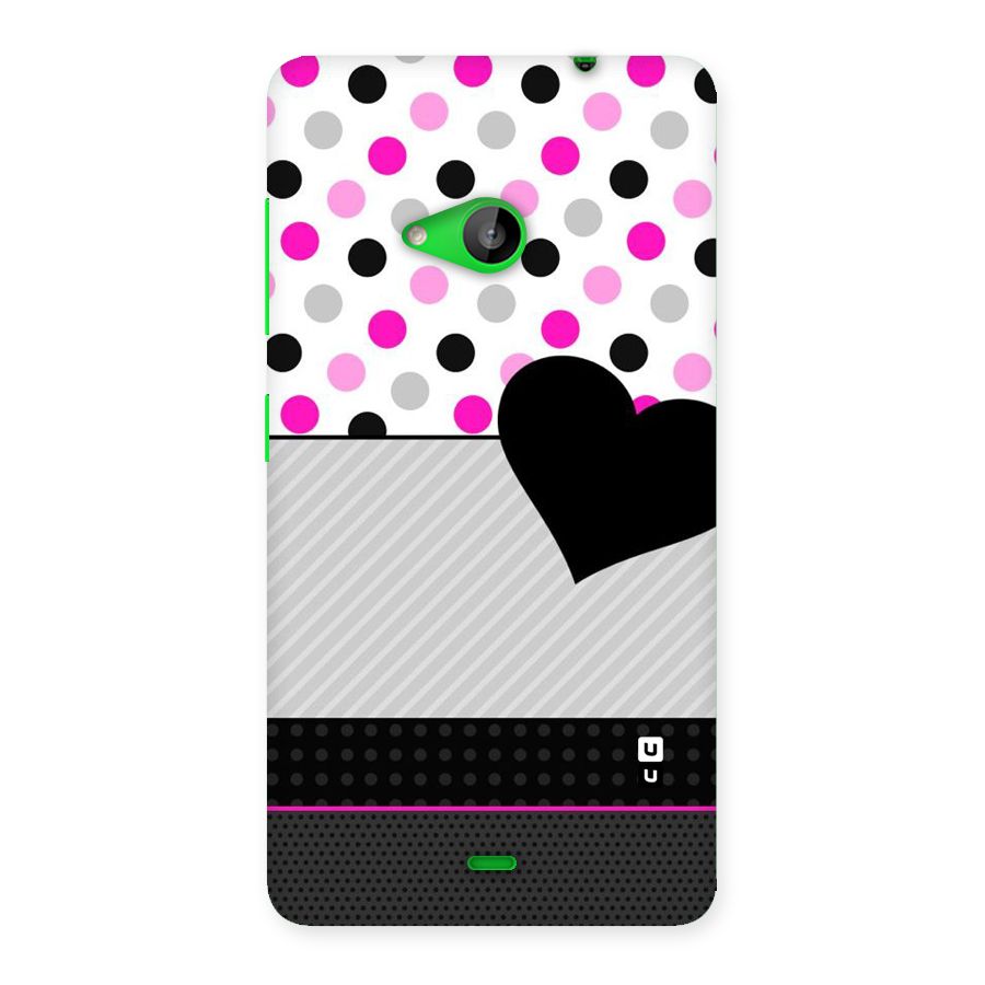 Heart Polka Stripes Back Case for Lumia 535