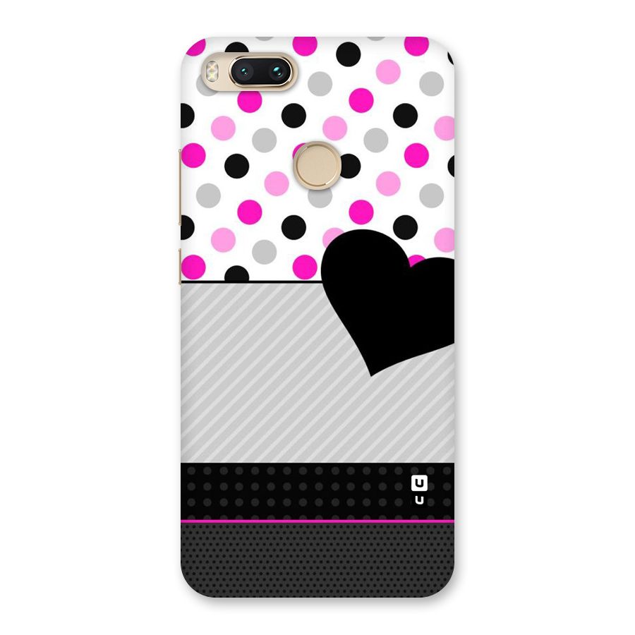 Heart Polka Stripes Back Case for Mi A1