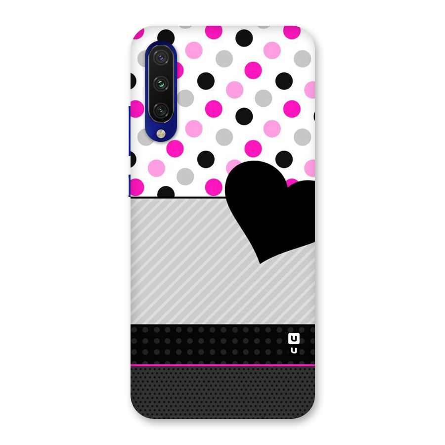 Heart Polka Stripes Back Case for Mi A3