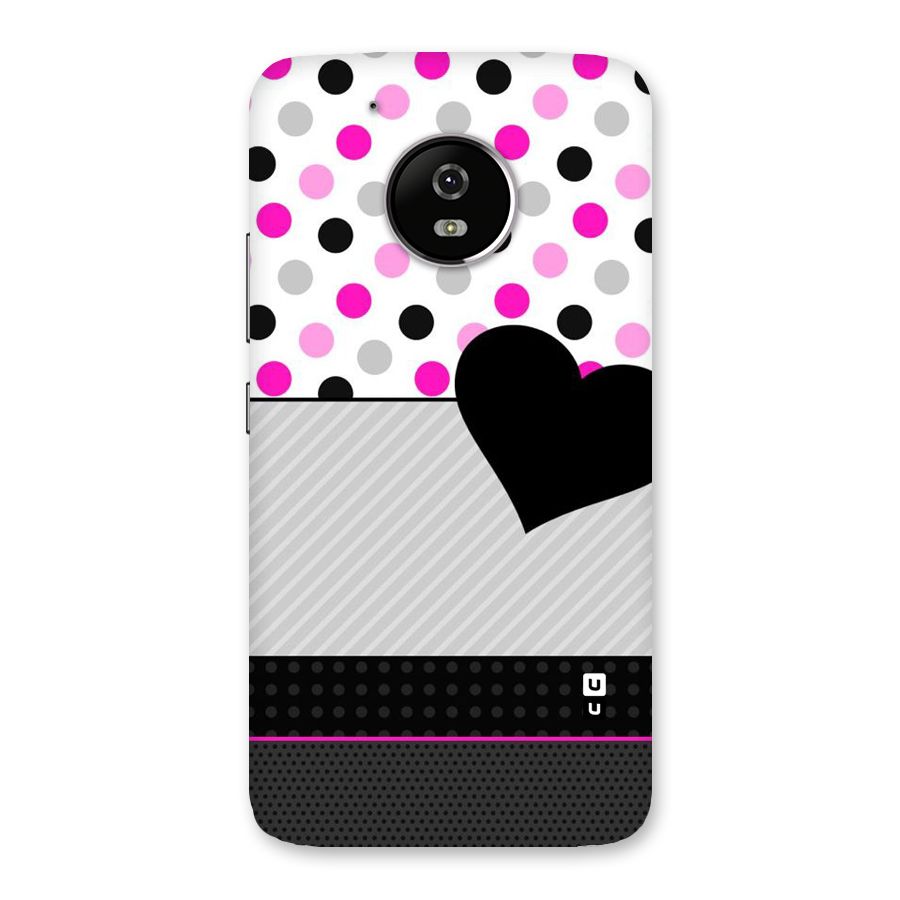 Heart Polka Stripes Back Case for Moto G5