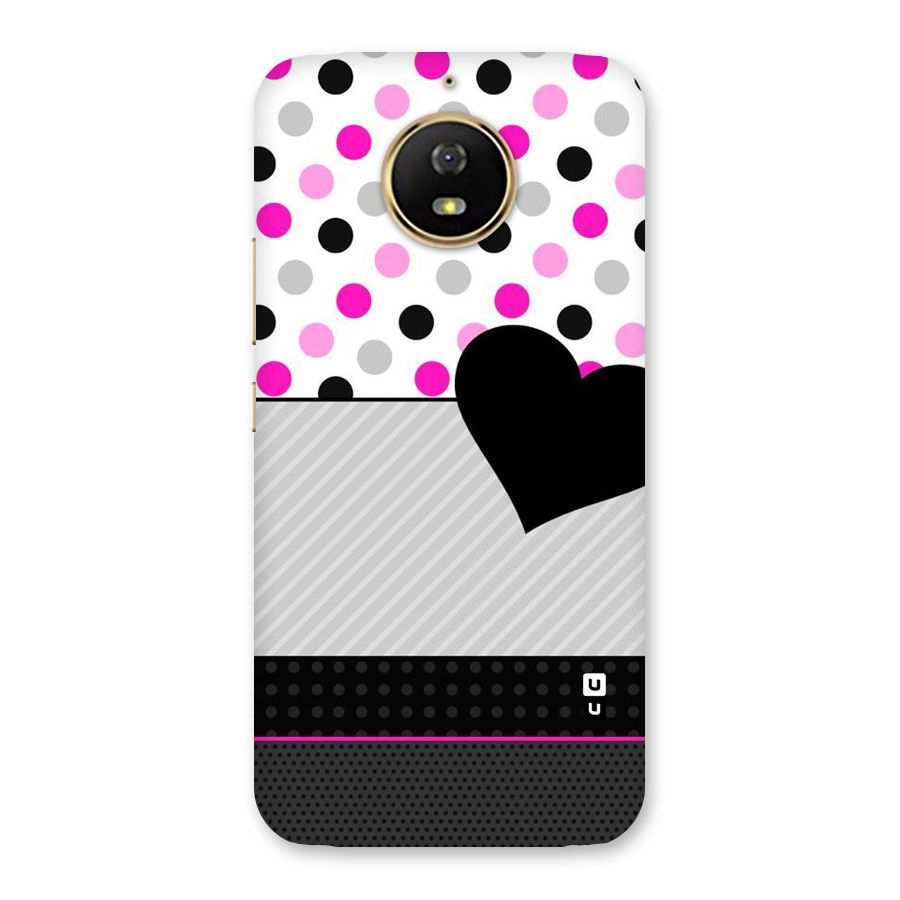 Heart Polka Stripes Back Case for Moto G5s