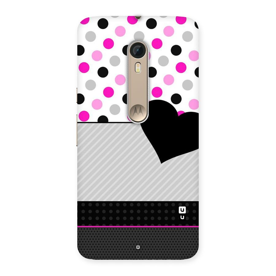 Heart Polka Stripes Back Case for Motorola Moto X Style