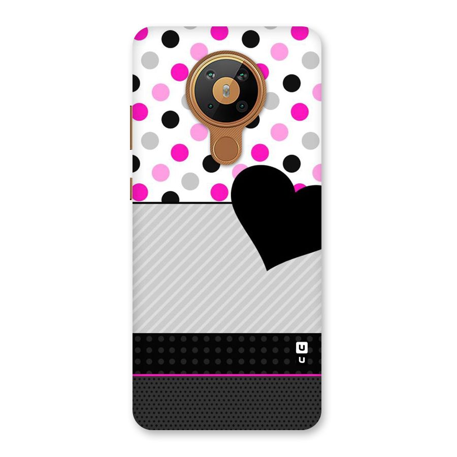 Heart Polka Stripes Back Case for Nokia 5.3