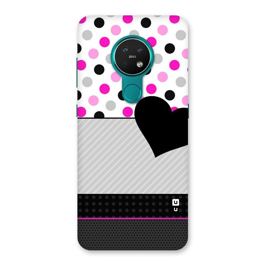 Heart Polka Stripes Back Case for Nokia 7.2