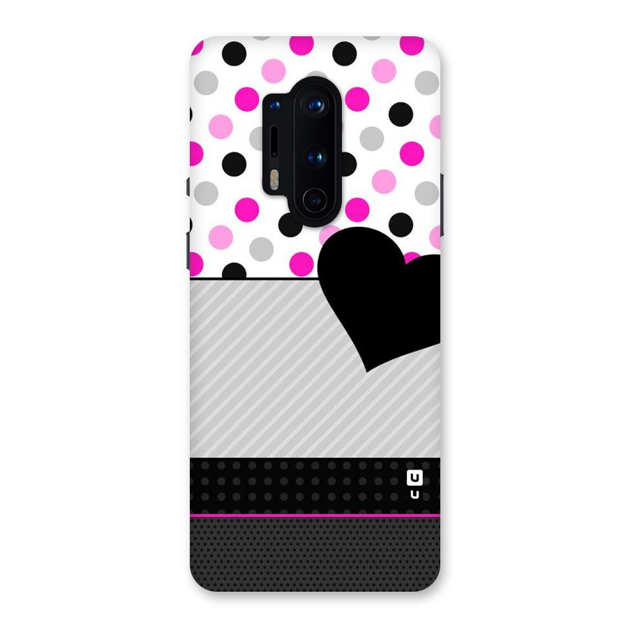 Heart Polka Stripes Back Case for OnePlus 8 Pro