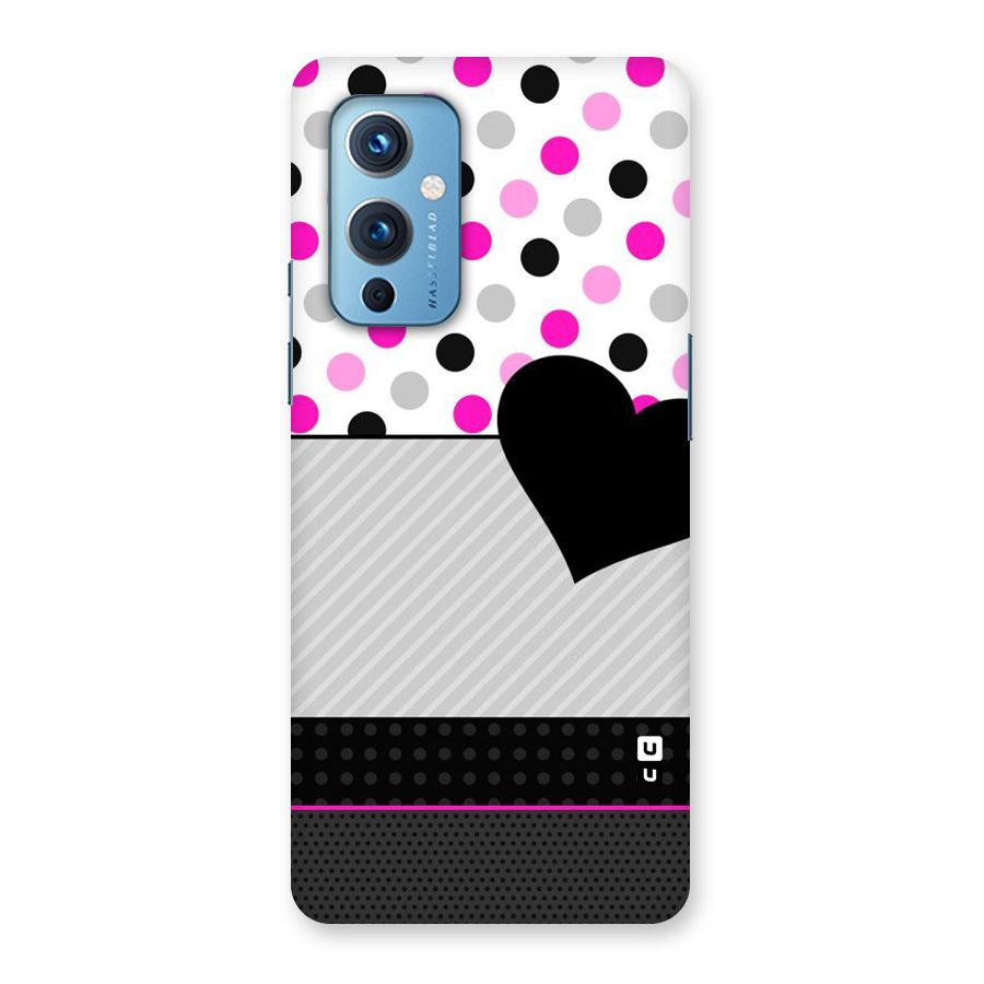 Heart Polka Stripes Back Case for OnePlus 9