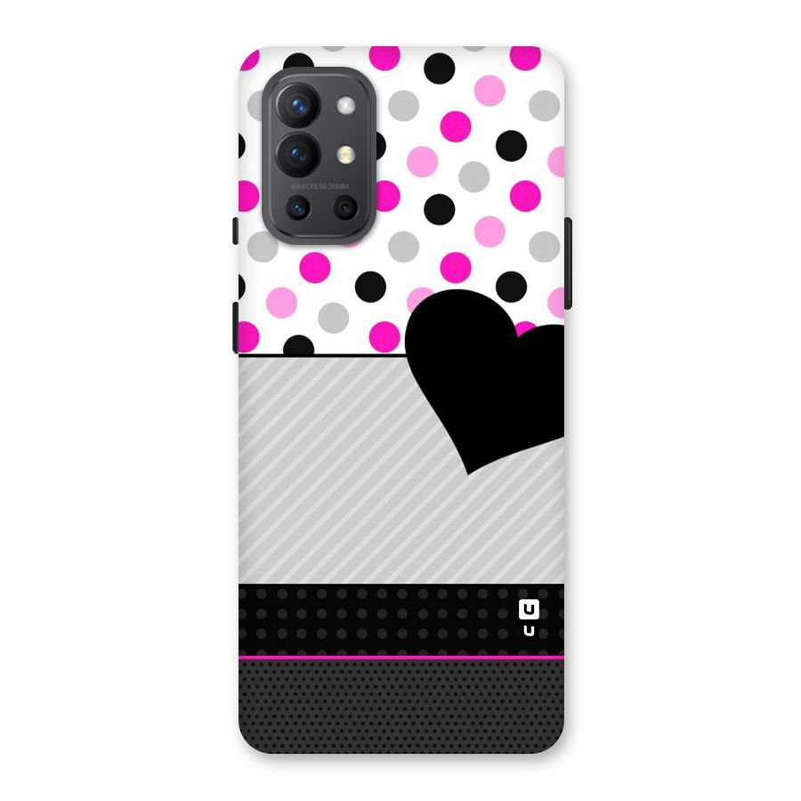 Heart Polka Stripes Back Case for OnePlus 9R