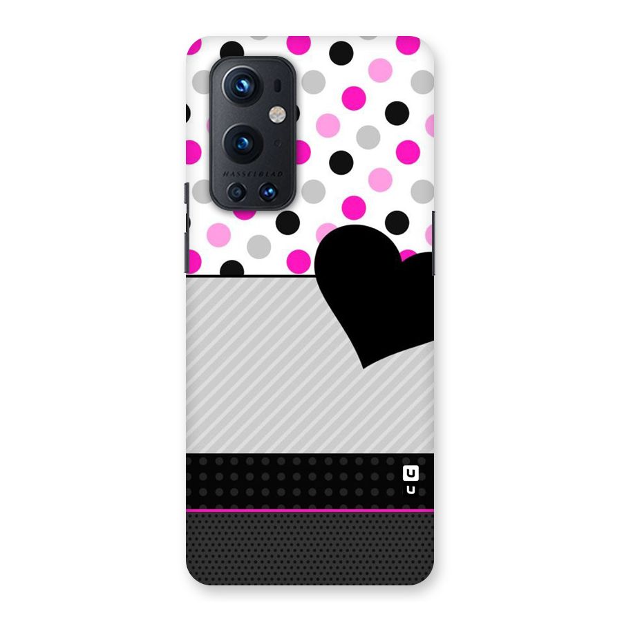 Heart Polka Stripes Back Case for OnePlus 9 Pro