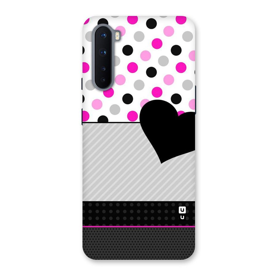 Heart Polka Stripes Back Case for OnePlus Nord