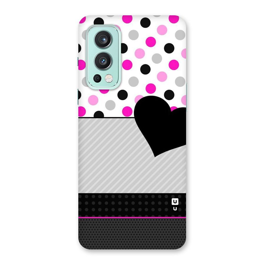 Heart Polka Stripes Back Case for OnePlus Nord 2 5G