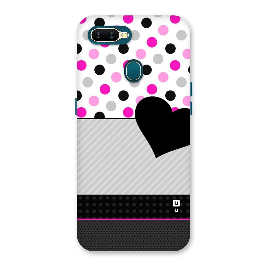 Heart Polka Stripes Back Case for Oppo A11k