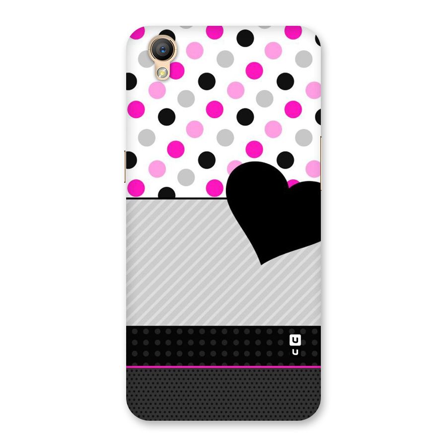 Heart Polka Stripes Back Case for Oppo A37