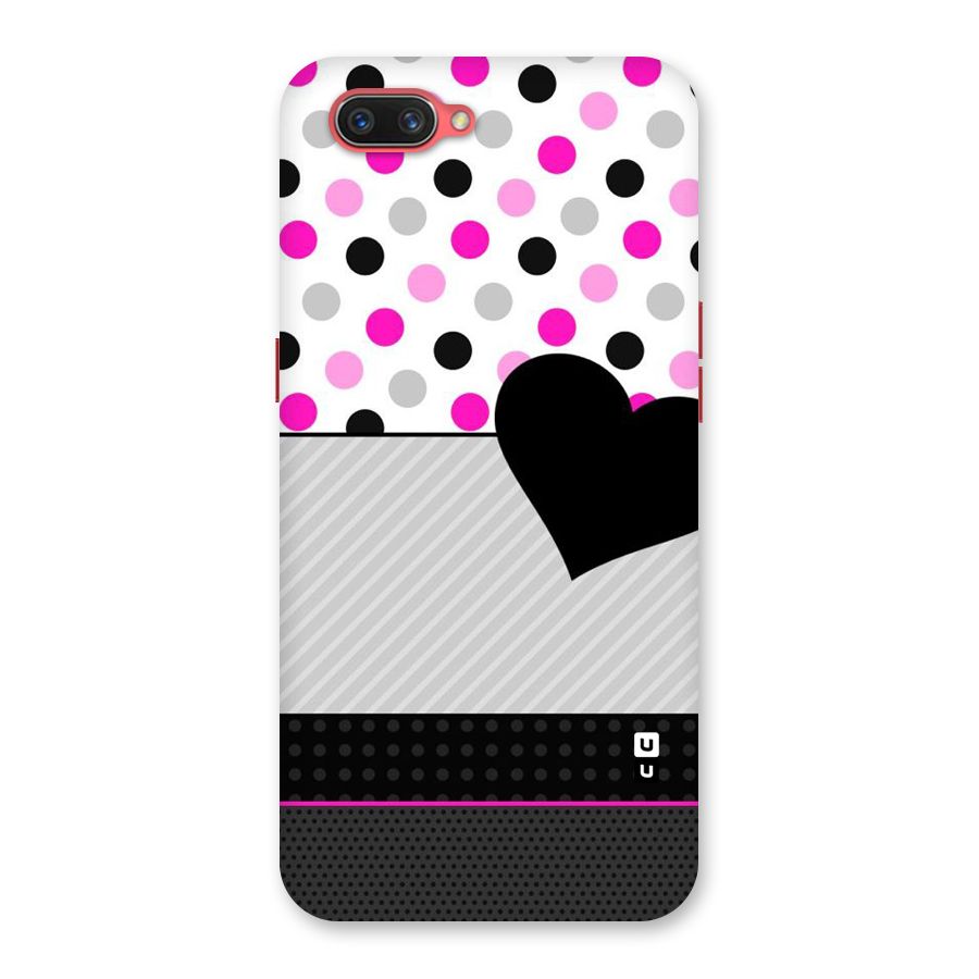 Heart Polka Stripes Back Case for Oppo A3s