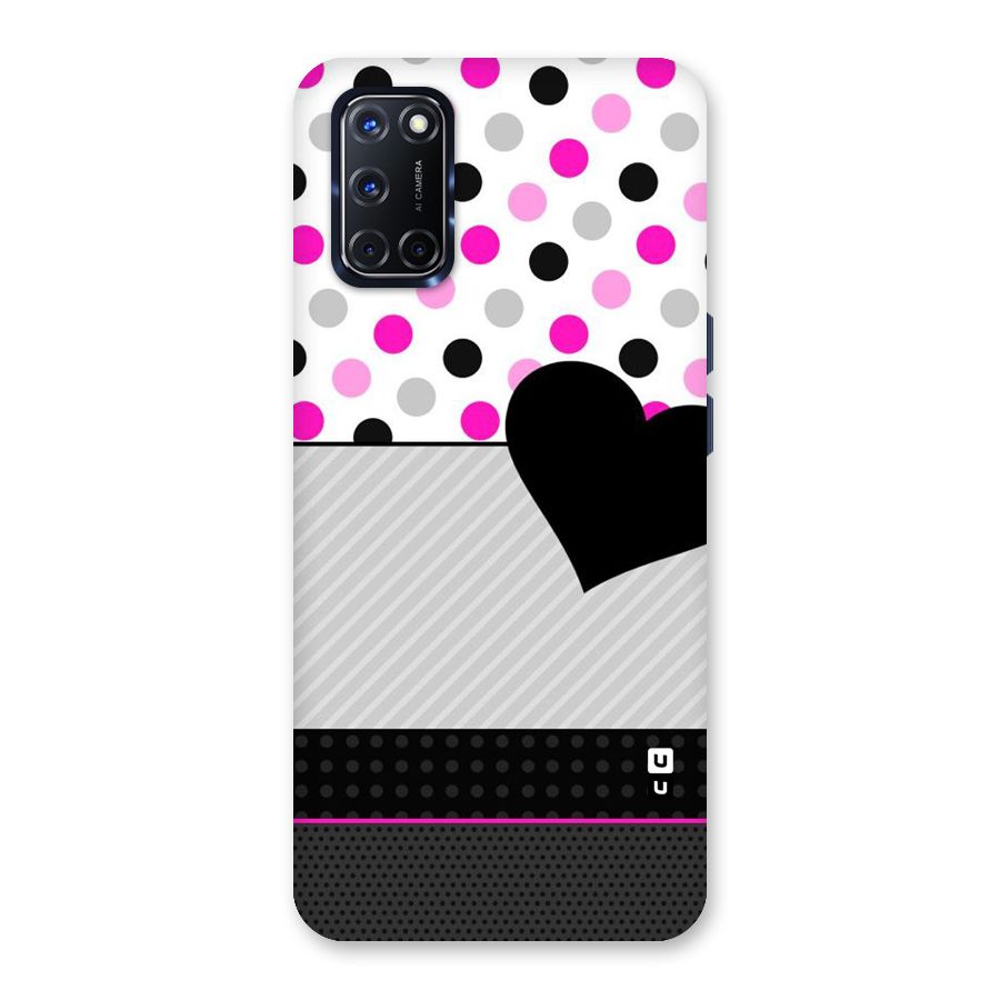 Heart Polka Stripes Back Case for Oppo A52