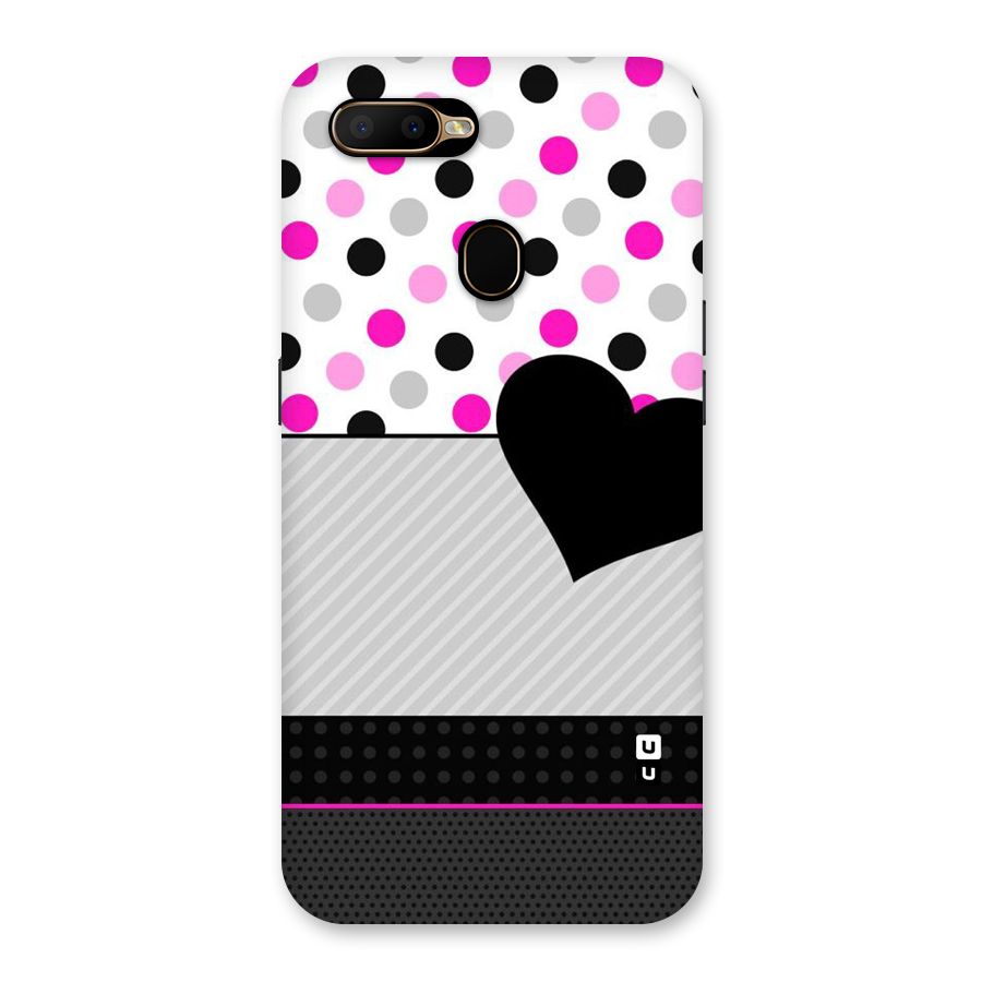 Heart Polka Stripes Back Case for Oppo A5s
