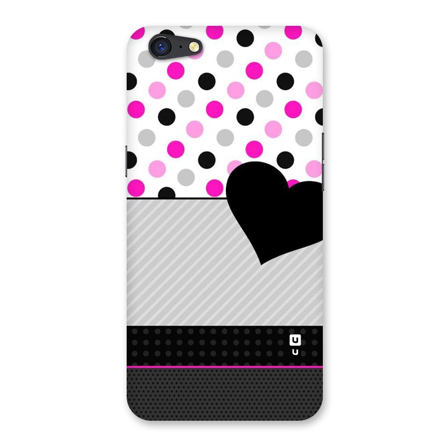 Heart Polka Stripes Back Case for Oppo A71