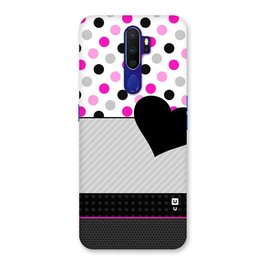Heart Polka Stripes Back Case for Oppo A9 (2020)