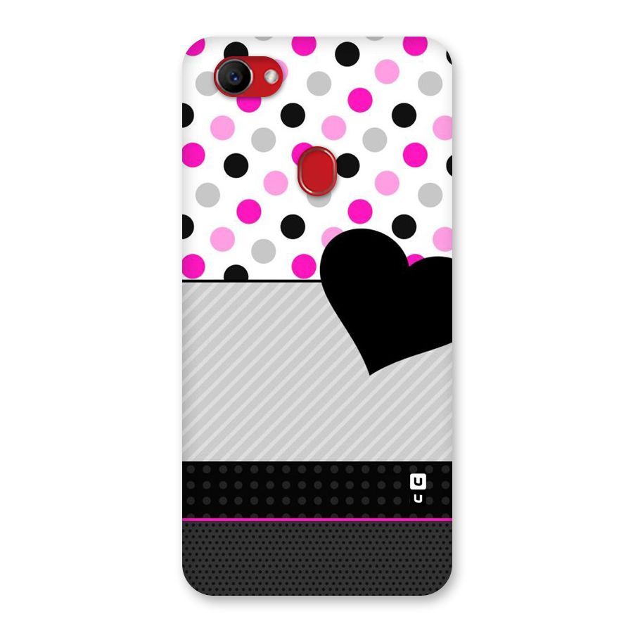 Heart Polka Stripes Back Case for Oppo F7
