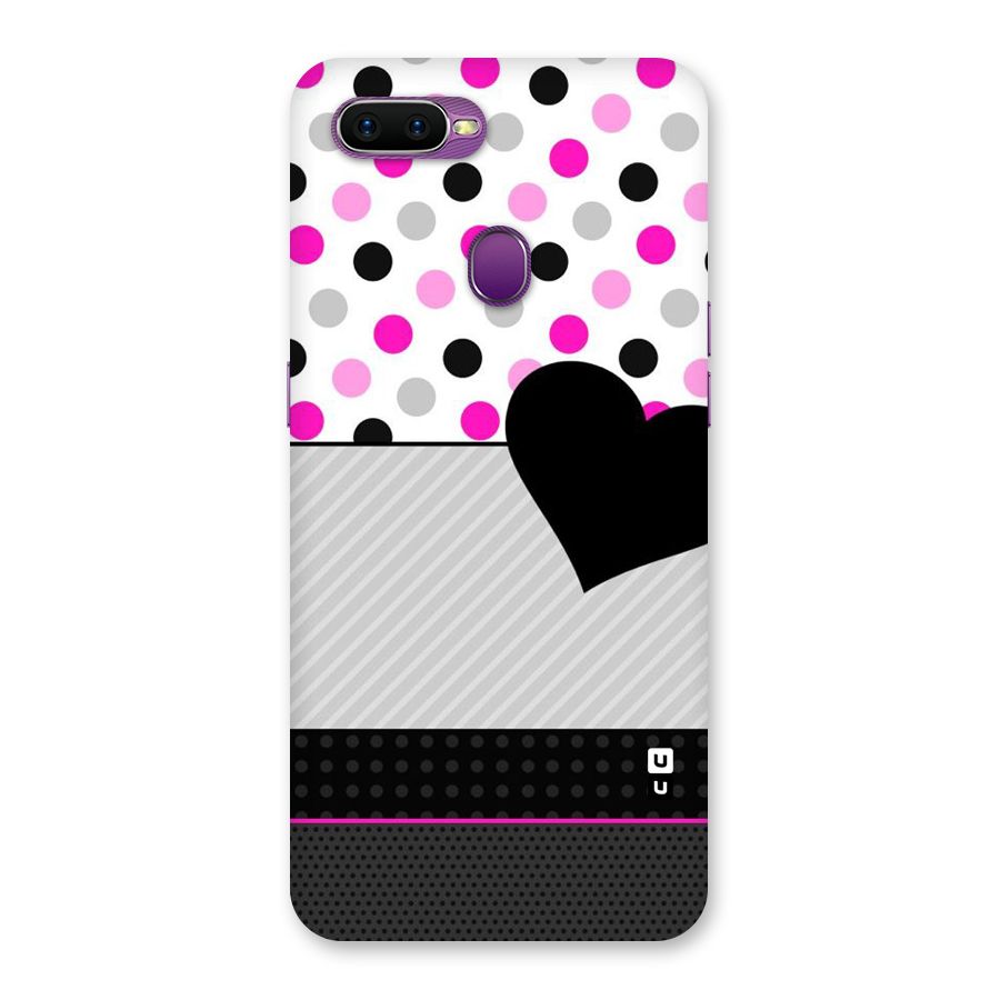Heart Polka Stripes Back Case for Oppo F9