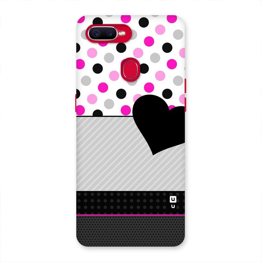 Heart Polka Stripes Back Case for Oppo F9 Pro