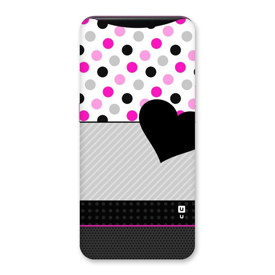 Heart Polka Stripes Back Case for Oppo Find X