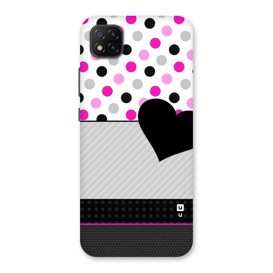 Heart Polka Stripes Back Case for Poco C3