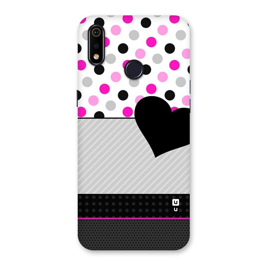 Heart Polka Stripes Back Case for Realme 3i