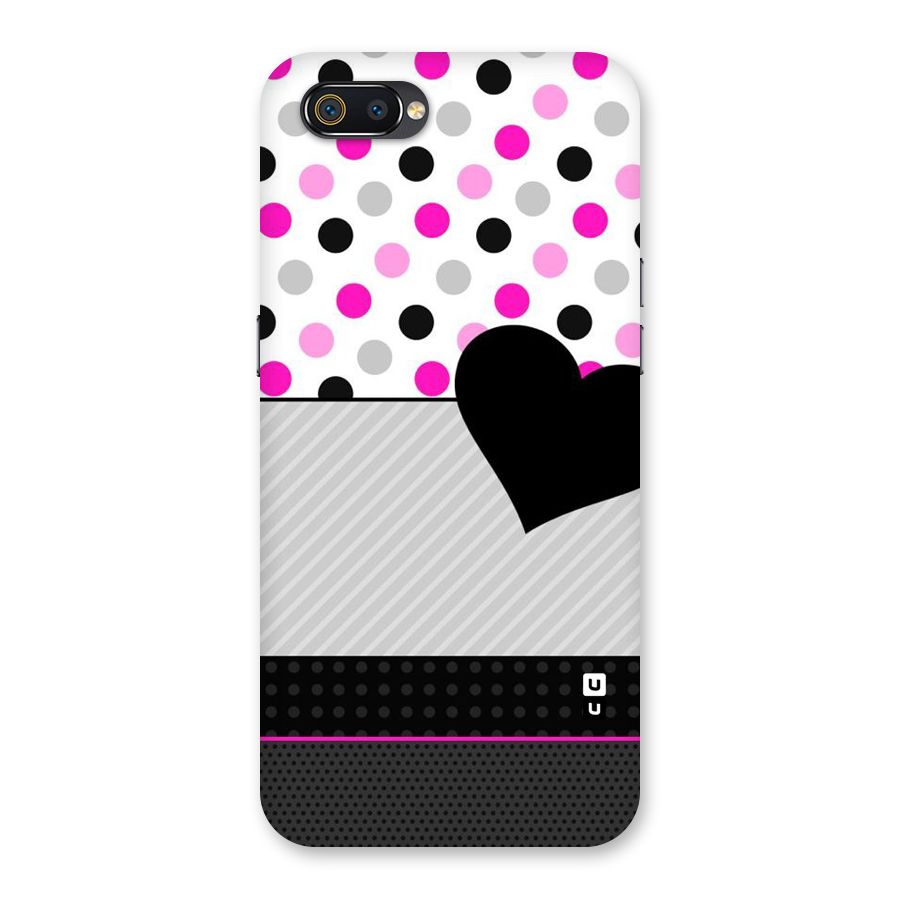 Heart Polka Stripes Back Case for Realme C2