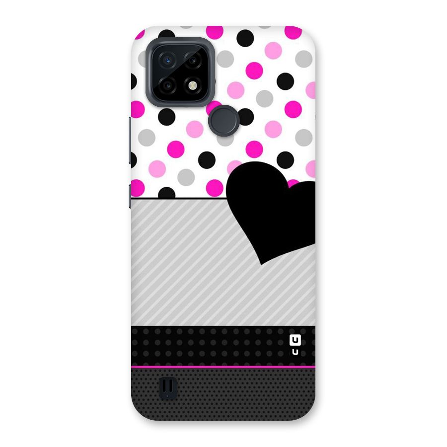 Heart Polka Stripes Back Case for Realme C21