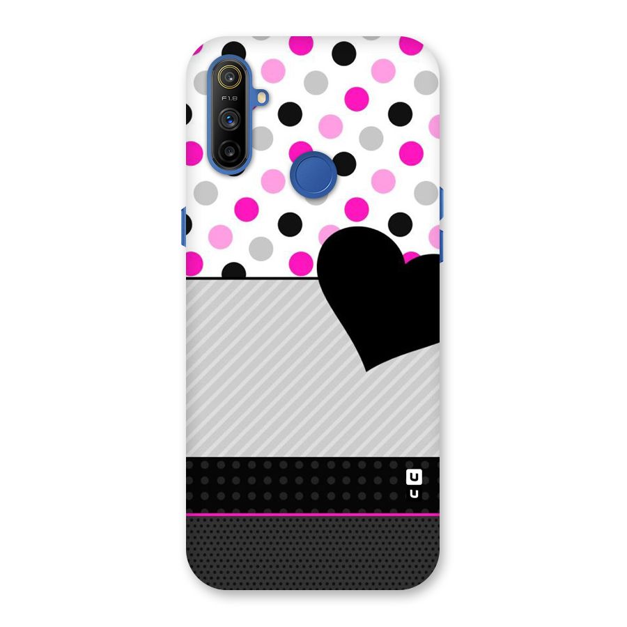 Heart Polka Stripes Back Case for Realme Narzo 10A