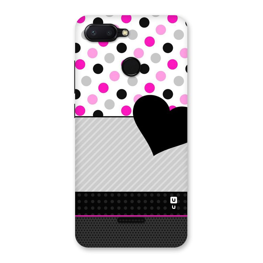 Heart Polka Stripes Back Case for Redmi 6