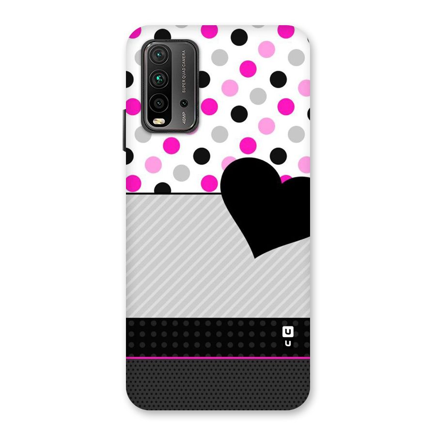 Heart Polka Stripes Back Case for Redmi 9 Power